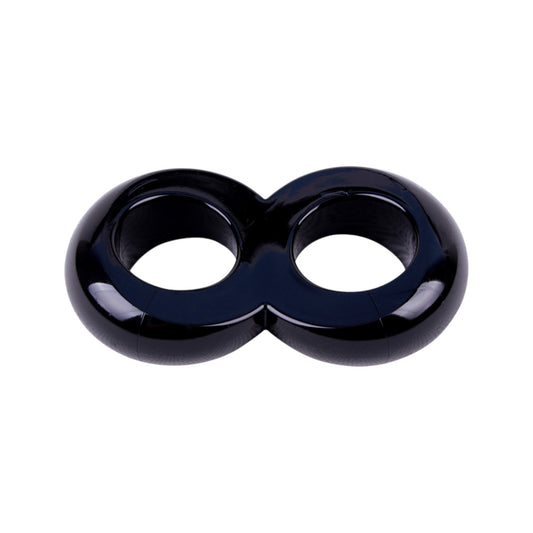 Duo Cock 8 Ball Ring Negro: El Doble Bola Negro