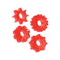 Super-Stretchy Rojo: El Set de 4 Anillos Rojos