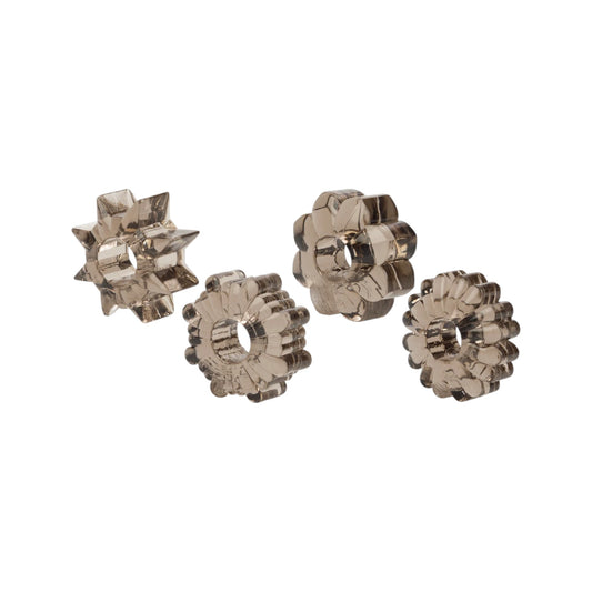 Super-Stretchy Humo: El Set de 4 Anillos Discretos